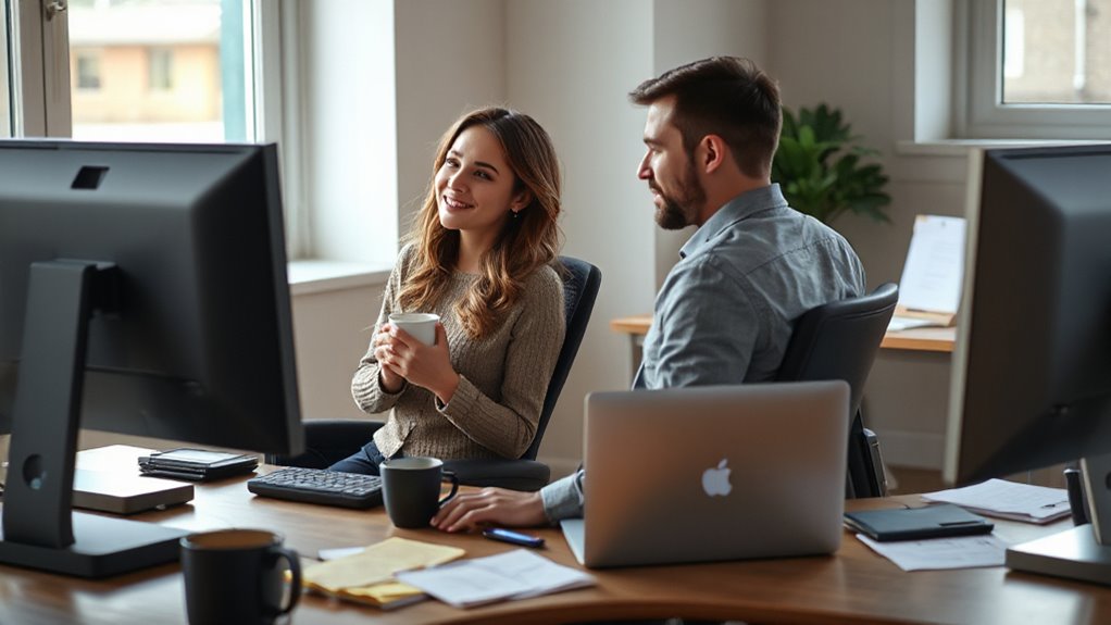 colleague showing romantic interest